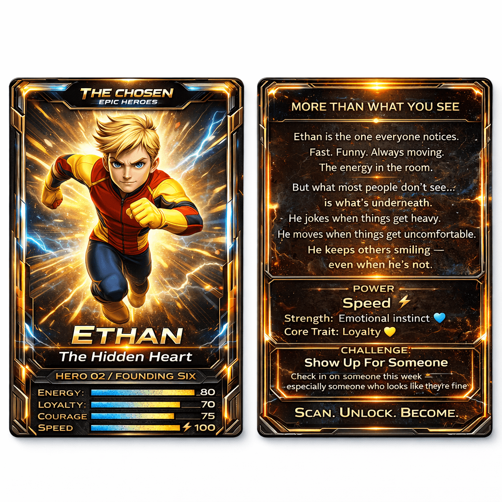 Ethan collectible character card